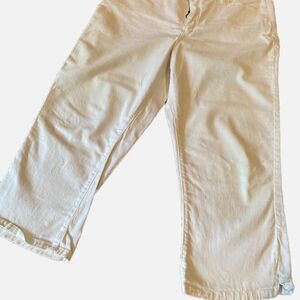 0081 NYDJ Tummy Tuck White Cropped Jeans Size 14